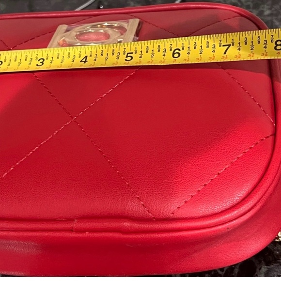 bebe Red Crossbody Bag with Gold Accents - Picture 2 of 4